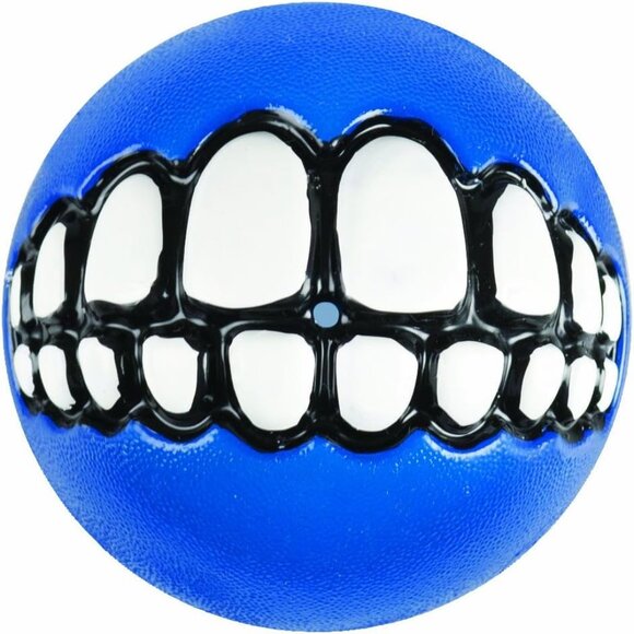 Interactive Funny  Dog Chew Toy Balls Colorful Vinyl with Tooth Pattern Design - Picture 1 of 10
